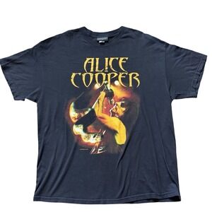 Alice Cooper Snake Double Sided Band T Shirt 2004 XL Rock Metal